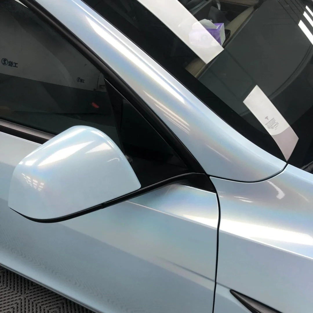Gloss Metallic Rainbow Laser Ice Blue Car Vinyl Wrap PET
