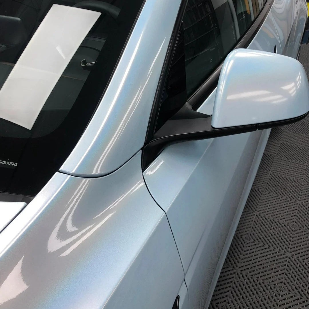 Gloss Metallic Rainbow Laser Ice Blue Car Vinyl Wrap PET