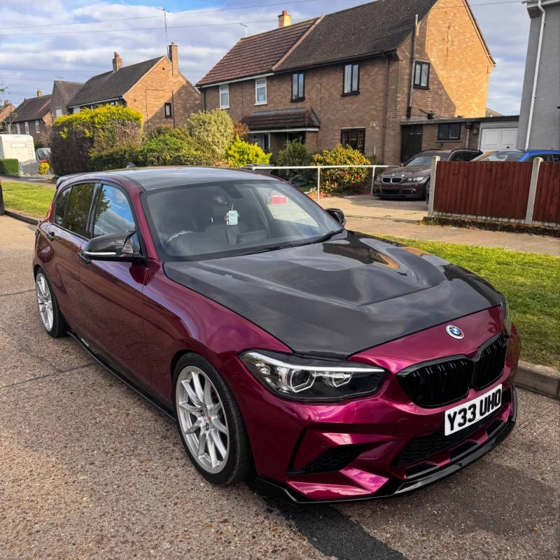 Gloss Metallic Rubellite Purple Car Vinyl Wrap PET