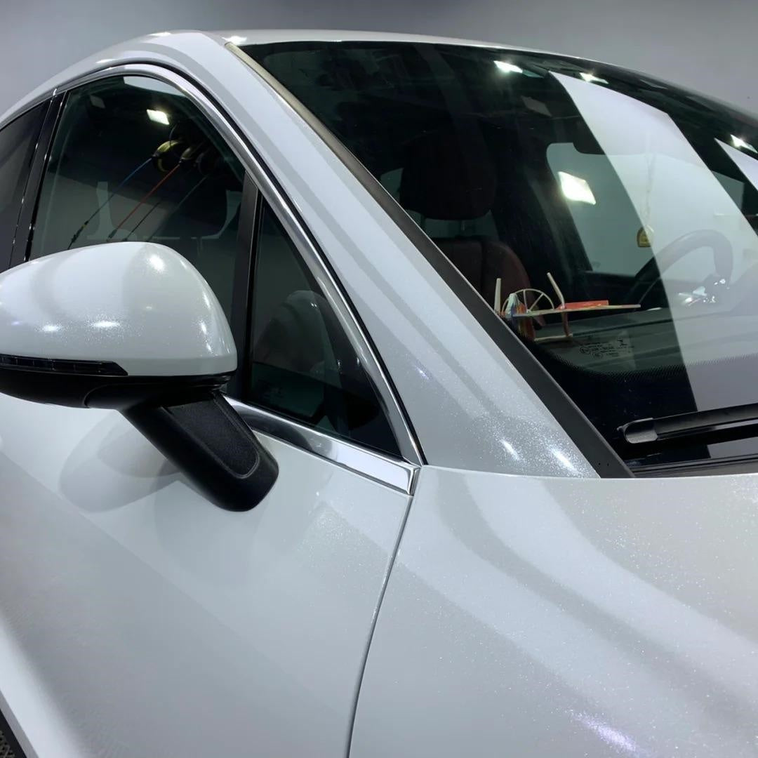 Gloss Metallic Sparkle Glitter White Car Vinyl Wrap Sale
