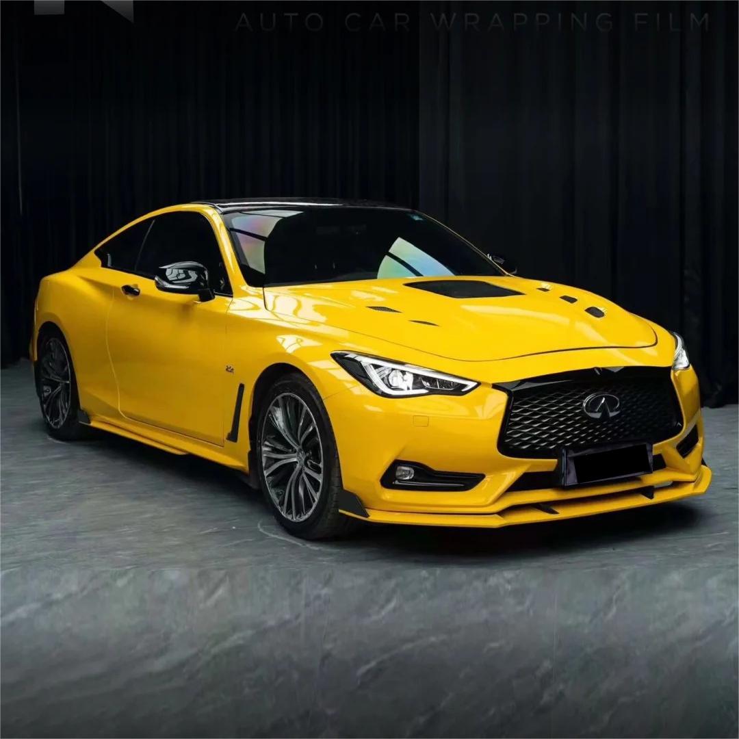 Gloss Metallic Sparkle Sunflower Yellow Car Vinyl Wrap
