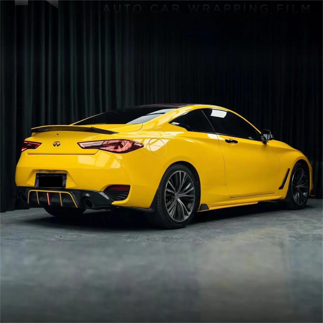 Gloss Metallic Sparkle Sunflower Yellow Car Vinyl Wrap