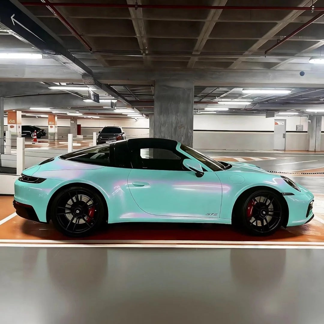 Gloss Metallic Tiffany Rose Car Vinyl Wrap PET