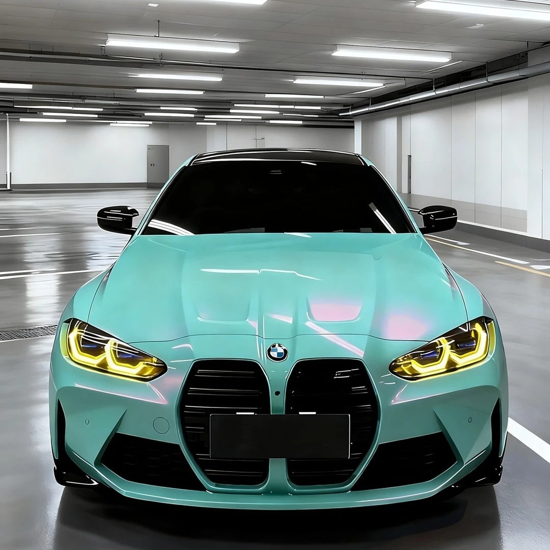 Gloss Metallic Tiffany Rose Car Vinyl Wrap PET