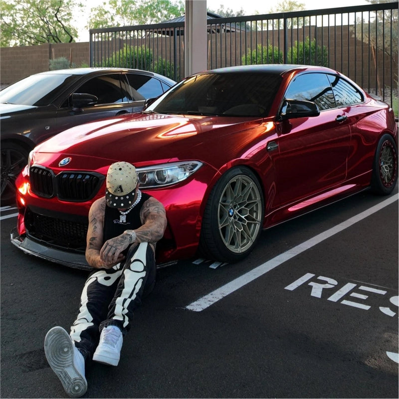 Gloss Mirror Chrome Candy Apple Red Car Vinyl Wrap PET
