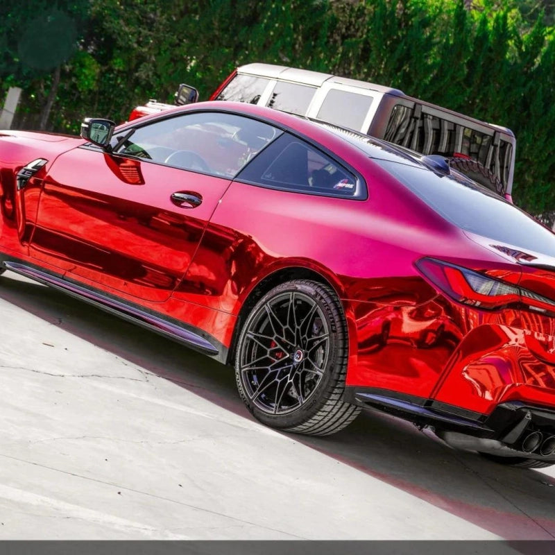 Gloss Mirror Chrome Candy Apple Red Car Vinyl Wrap PET