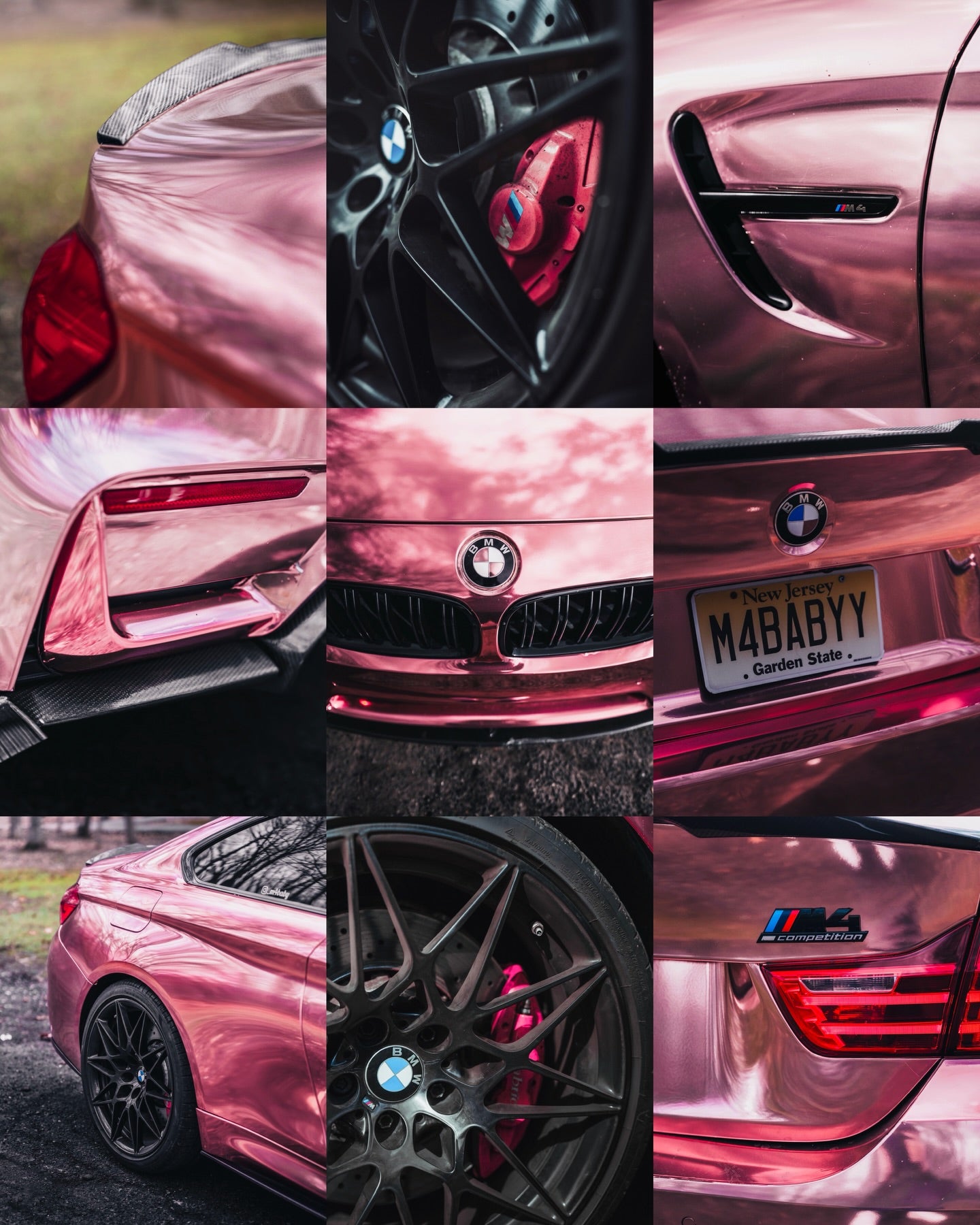 Gloss Mirror Chrome Rose Gold Car Vinyl Wrap