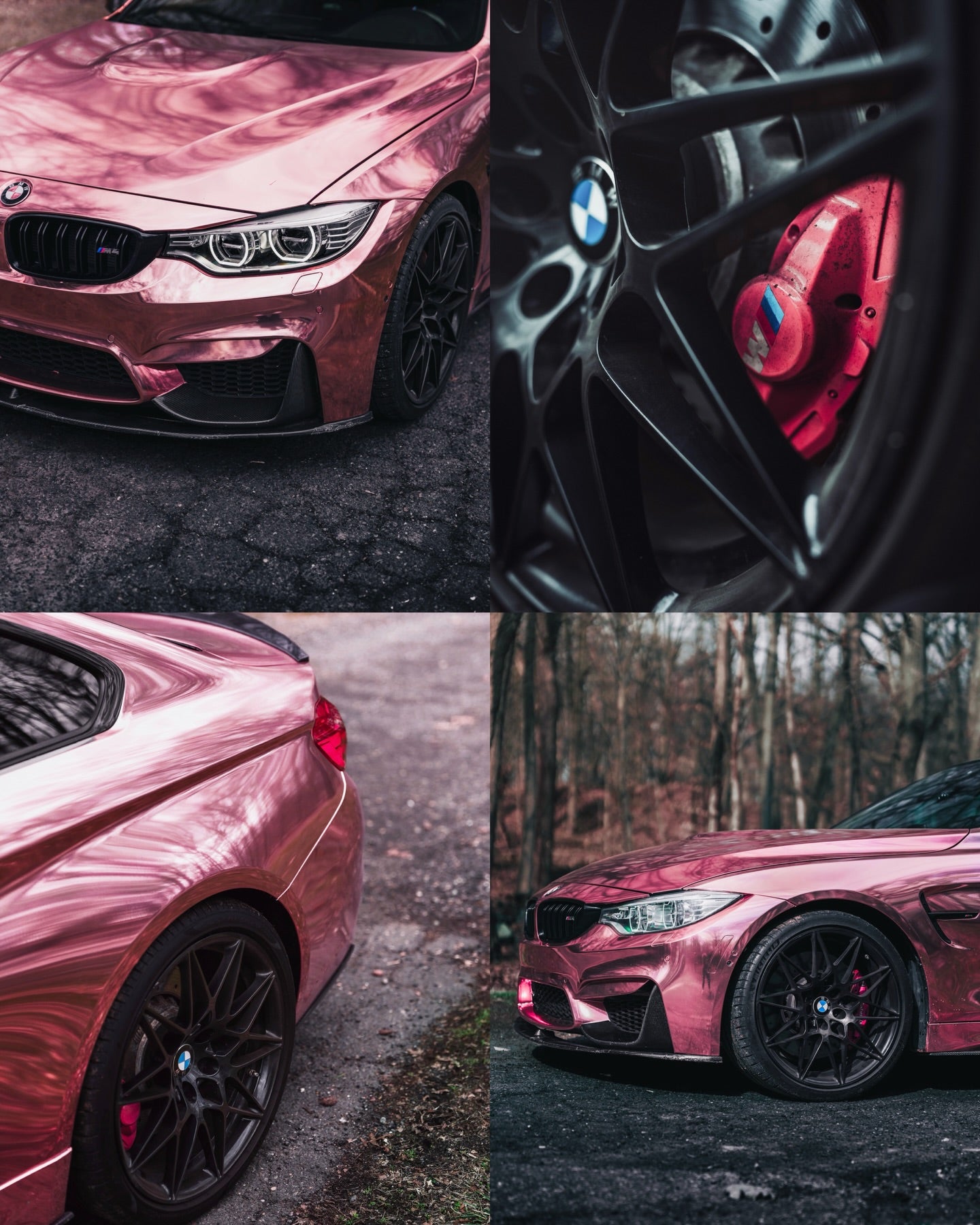 Gloss Mirror Chrome Rose Gold Car Vinyl Wrap