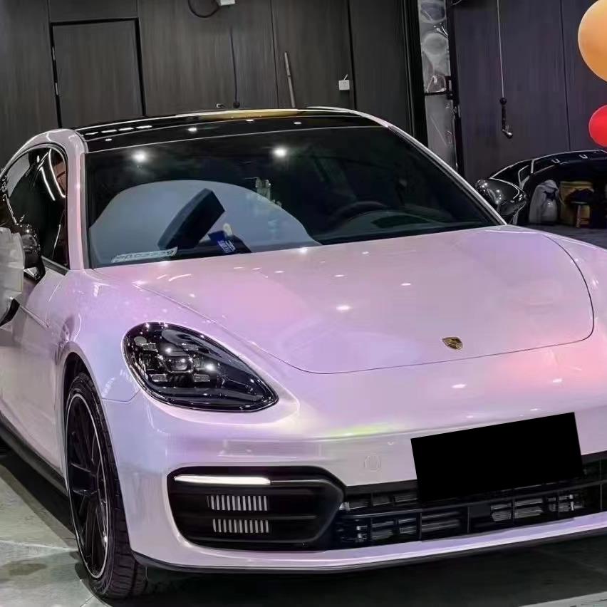 Gloss Peach Pink Car Vinyl Wrap PET