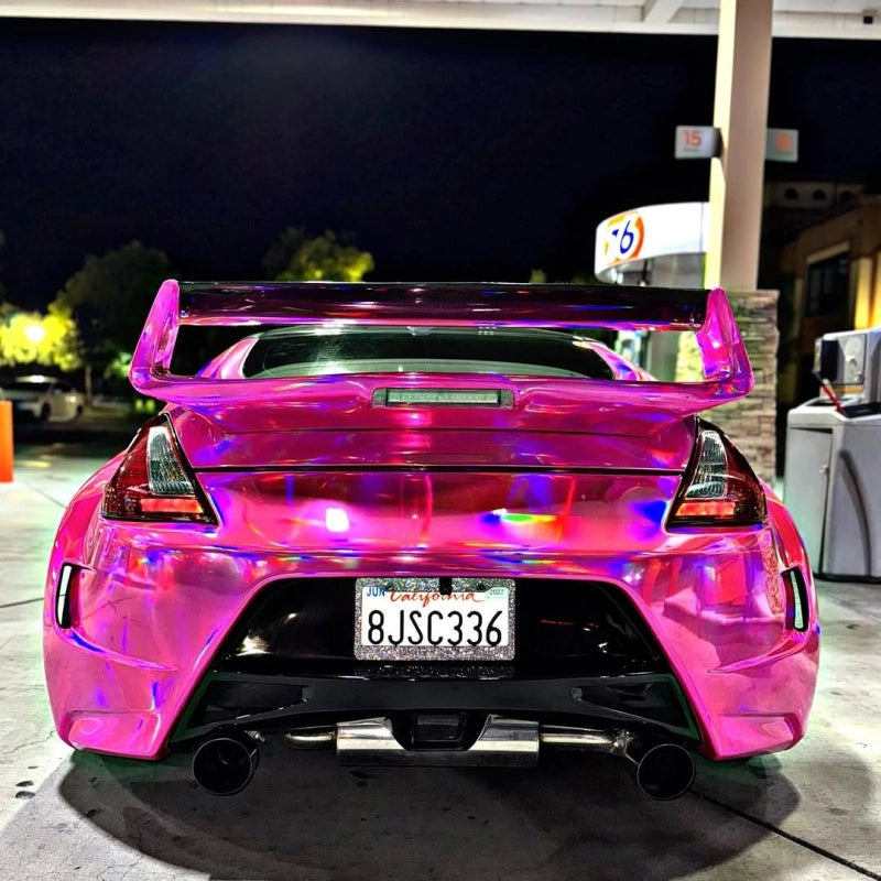 Gloss Pink Holographic Chrome Laser Car Vinyl Wrap Coupe BMW