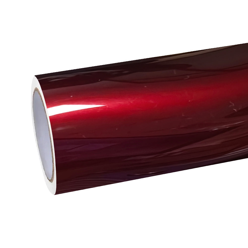 Roll of premium ultra glossy liquid dragon red car vinyl wrap PET material, high-quality automotive red vinyl wrap roll.
