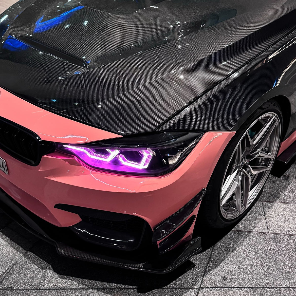 Gloss Salmon Pink Car Vinyl Wrap PET