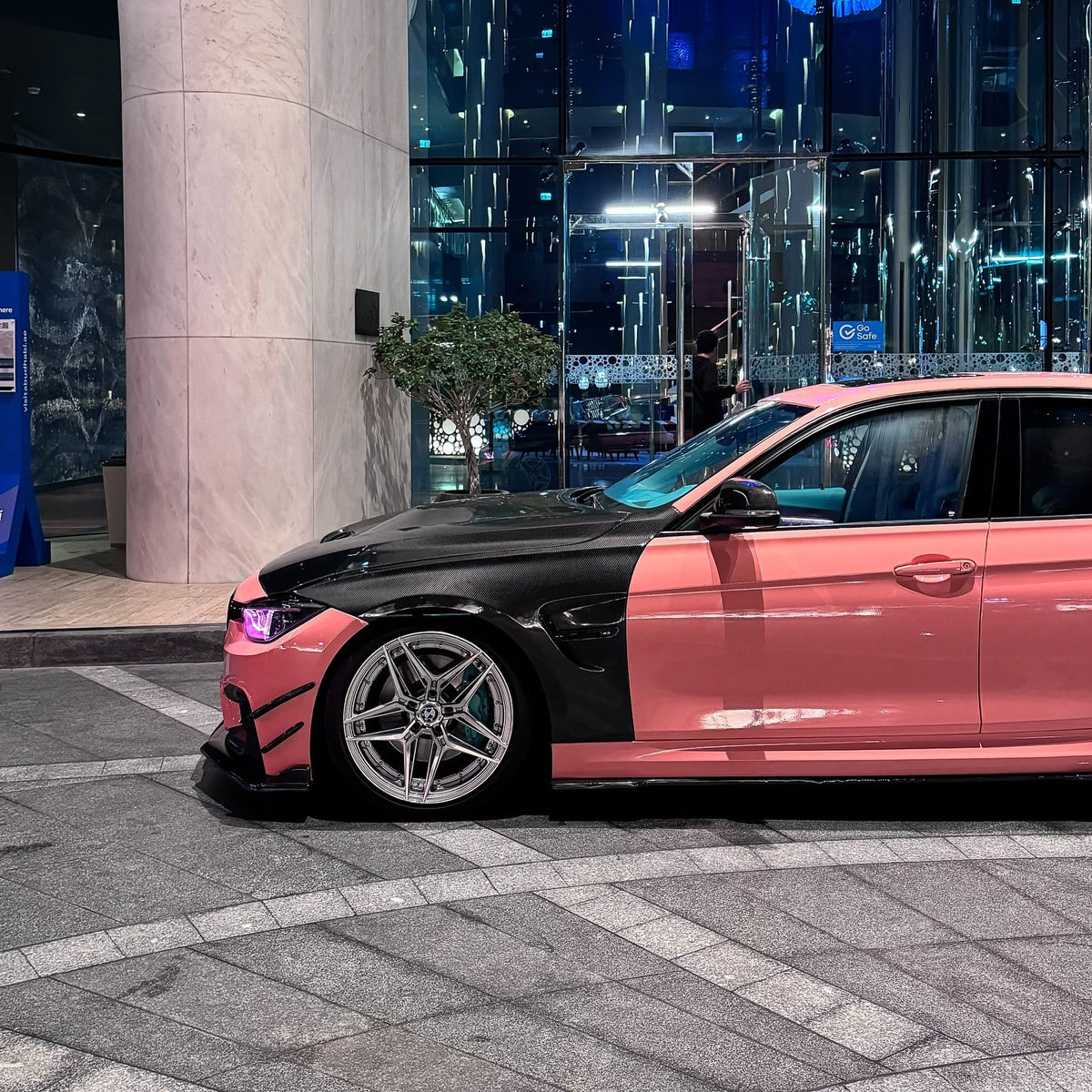 Gloss Salmon Pink Car Vinyl Wrap PET