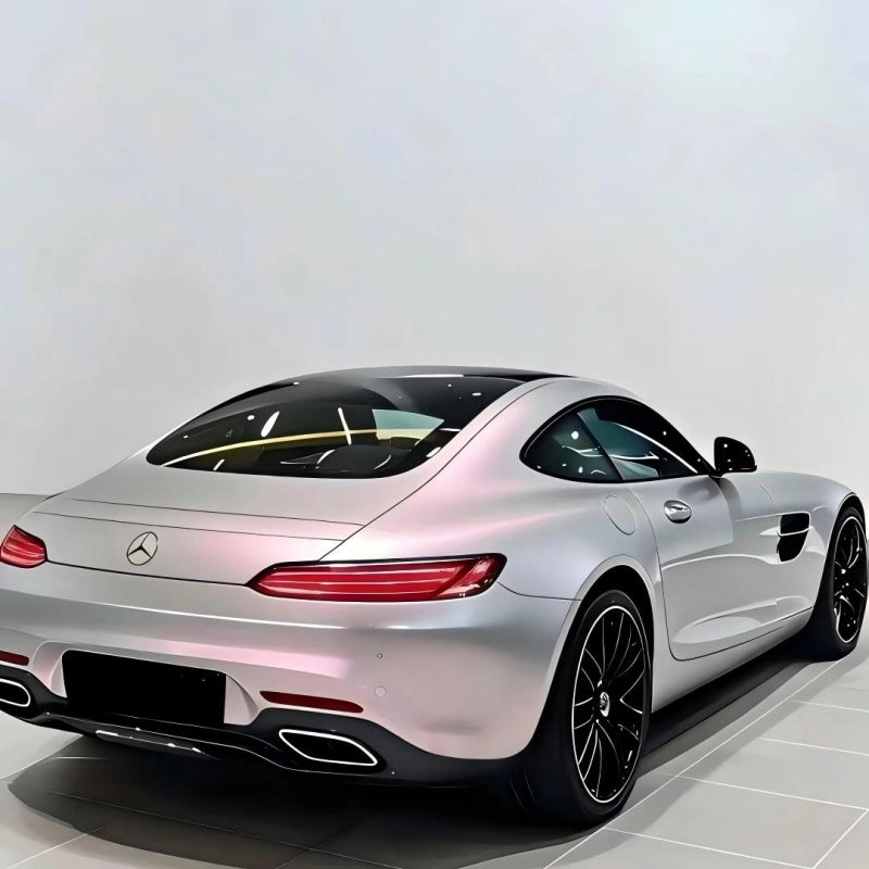 Ultra Gloss Metallic Chameleon Silver Sunset Pink Car Vinyl Wrap PET