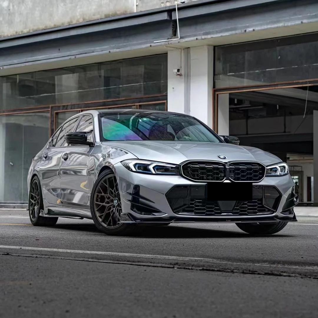 Gloss Skyscraper Grey Car Vinyl Wrap BMW PET