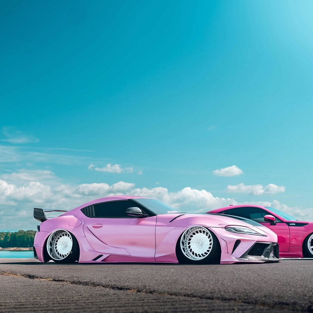 Glossy Metallic Shell Pink Car Vinyl Wrap PET