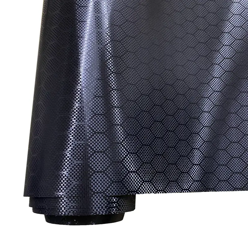 PET Matte Beehive Carbon Fiber Black Car Vinyl Wrap