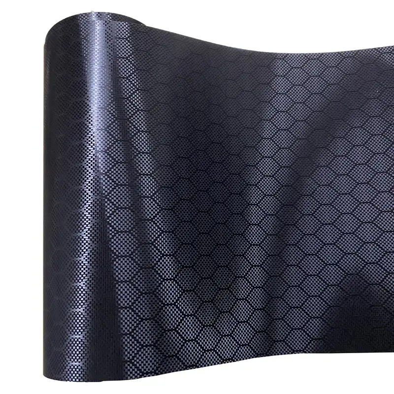 PET Matte Beehive Carbon Fiber Black Car Vinyl Wrap