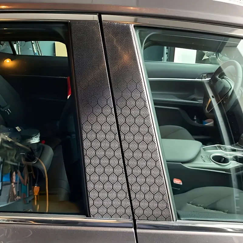 PET Matte Beehive Carbon Fiber Black Car Vinyl Wrap