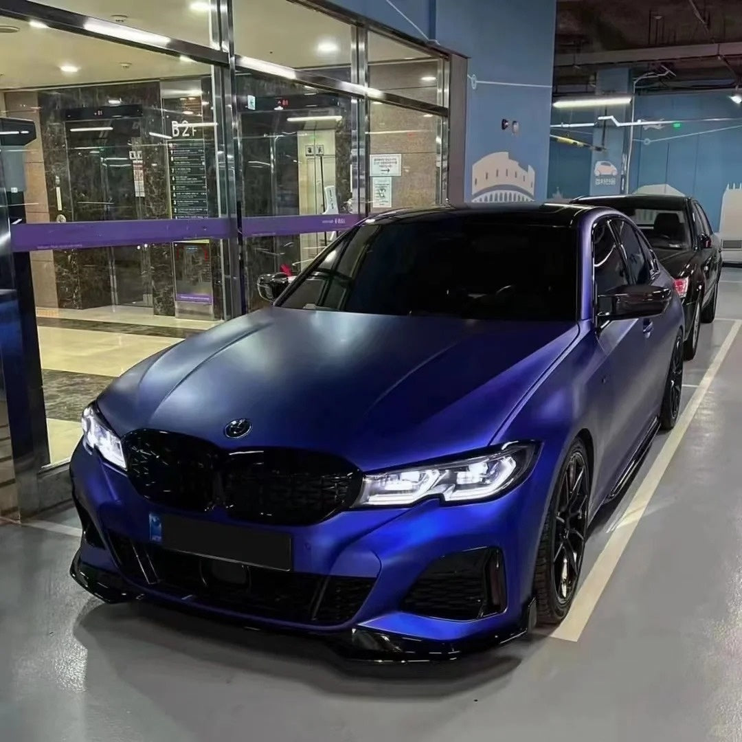 Satin Chrome Klein Blue Car Vinyl Wrap PET
