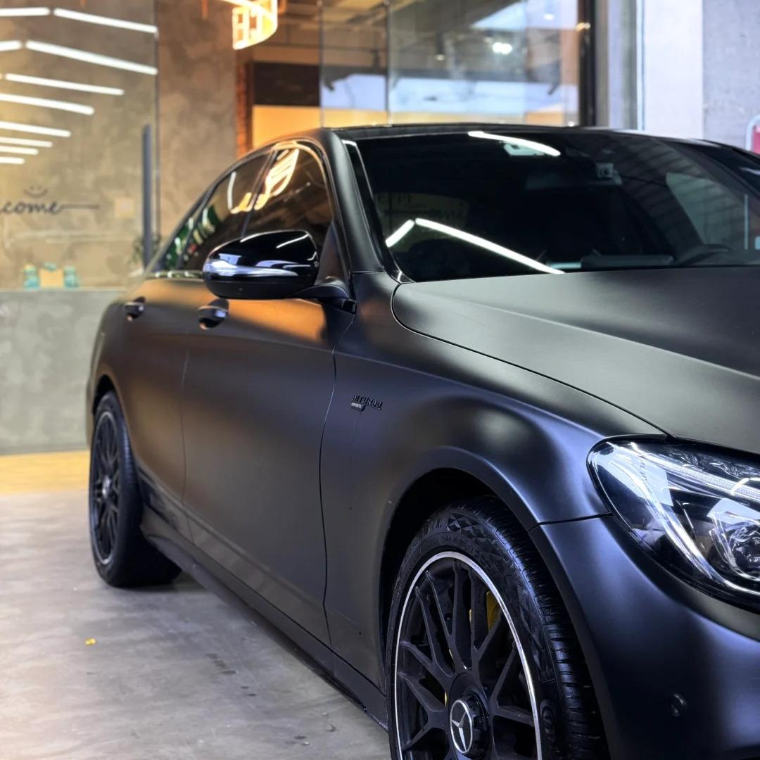 Matte Ultimate Flat Deep Black Car Vinyl Wrap