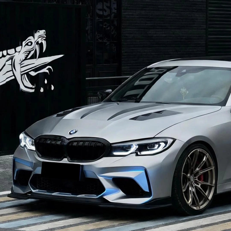Matte Metallic Chameleon Silver Blue Car Vinyl Wrap PET