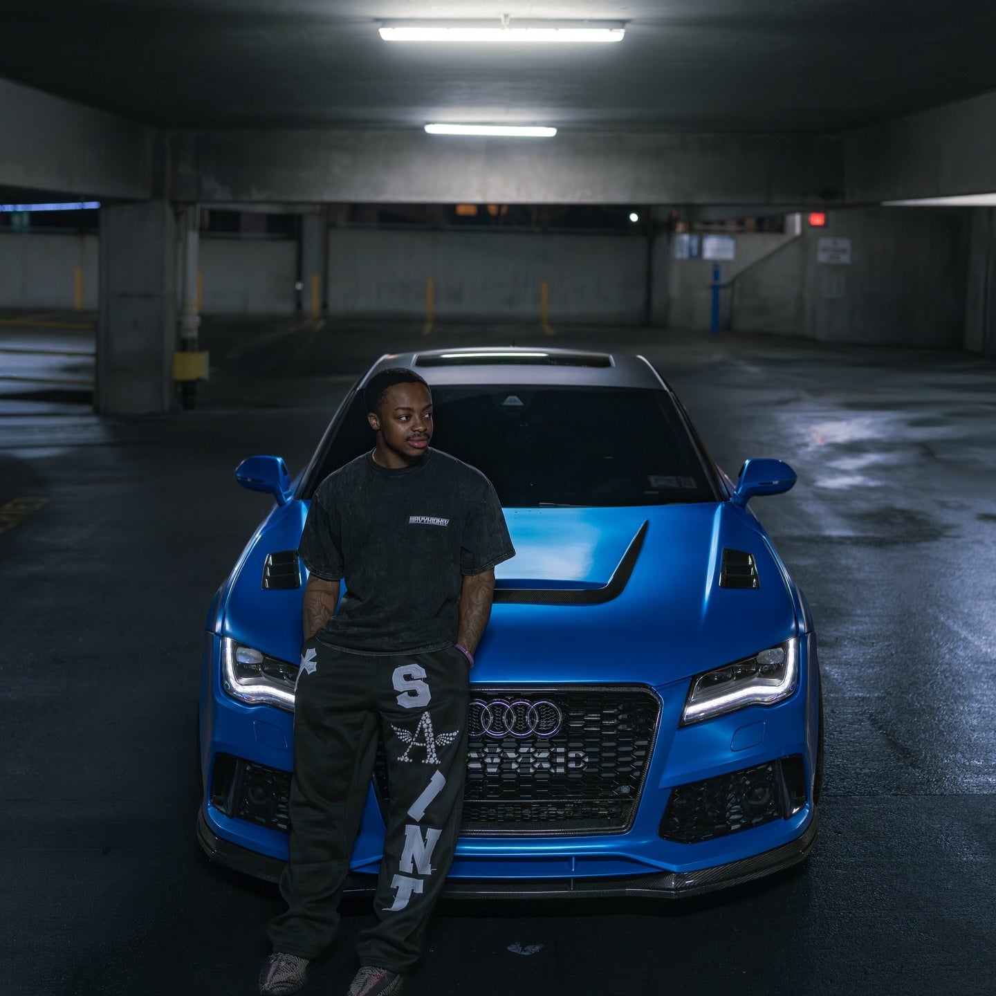 Matte Metallic Diamond Azure Blue Car Vinyl Wrap PET