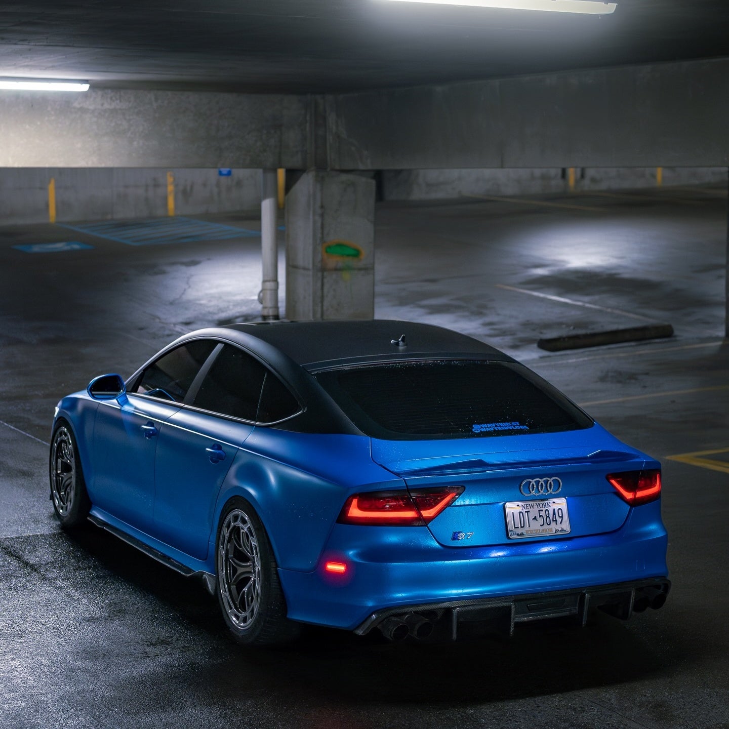 Matte Metallic Diamond Azure Blue Car Vinyl Wrap PET