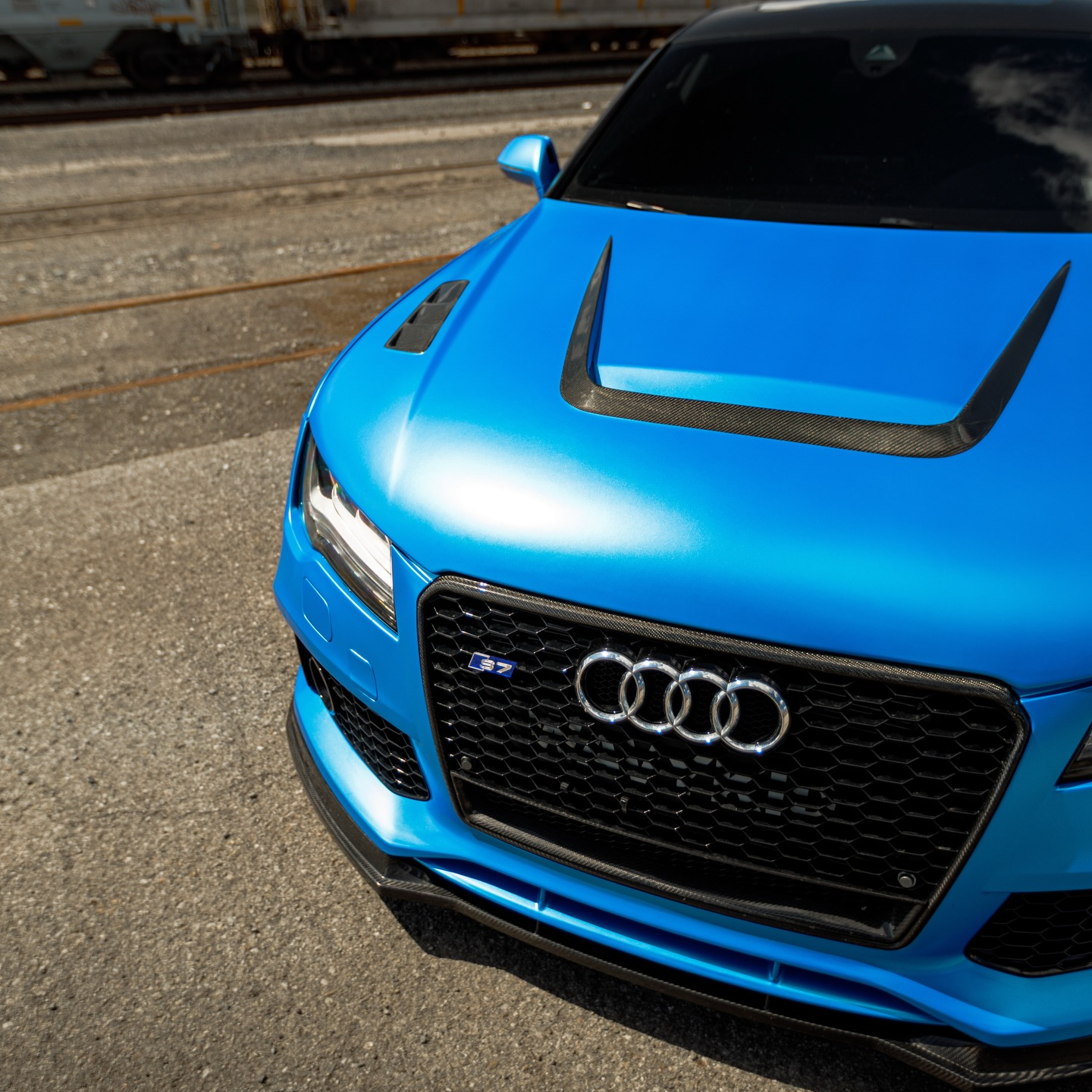Matte Metallic Diamond Azure Blue Car Vinyl Wrap PET
