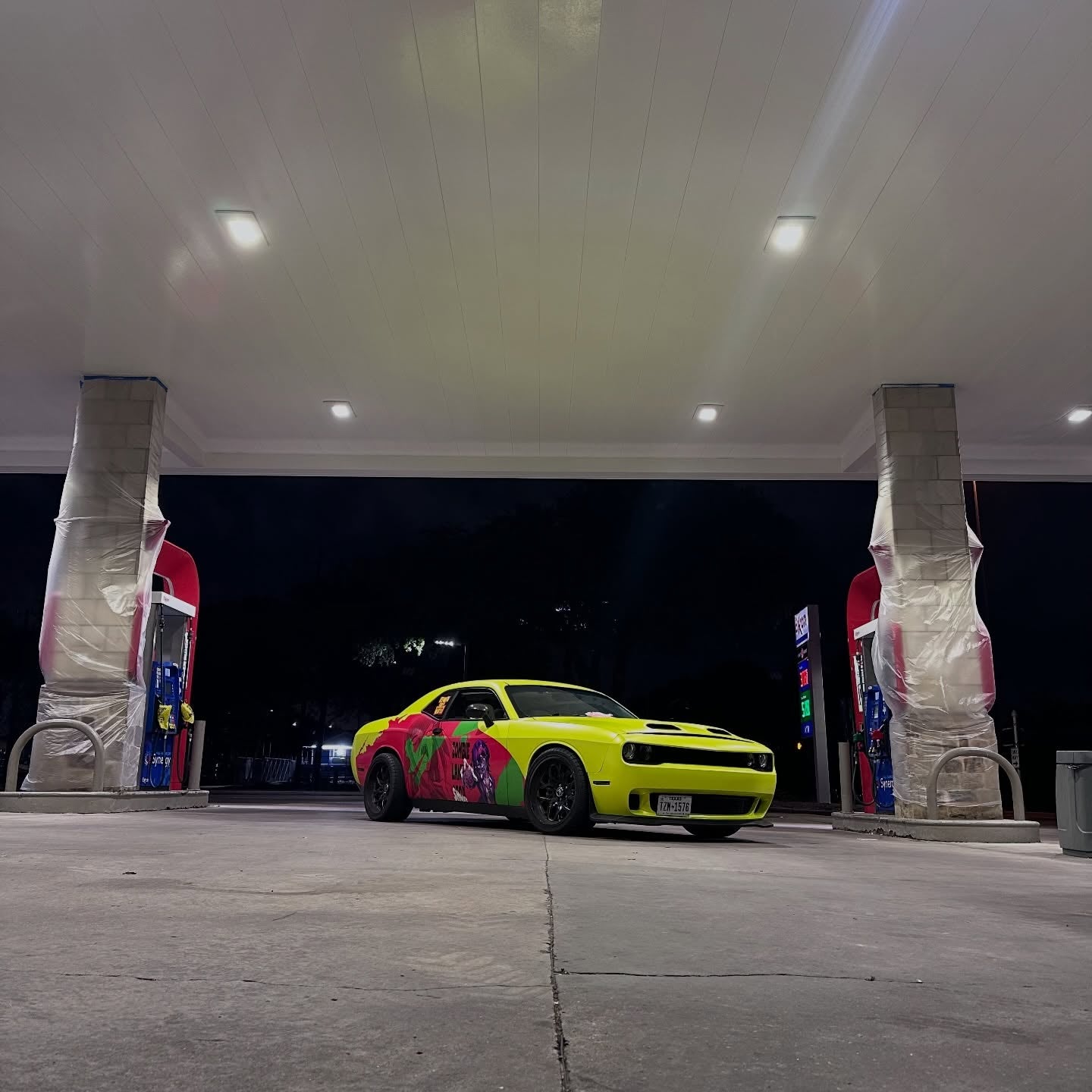 Matte Metallic Fluorescent Yellow Car Vinyl Wrap