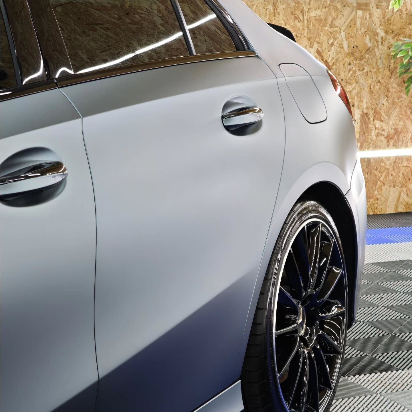 Ultra Matte Metallic Grey Blue Car Vinyl Wrap |Gray Blue Car Wrap PET