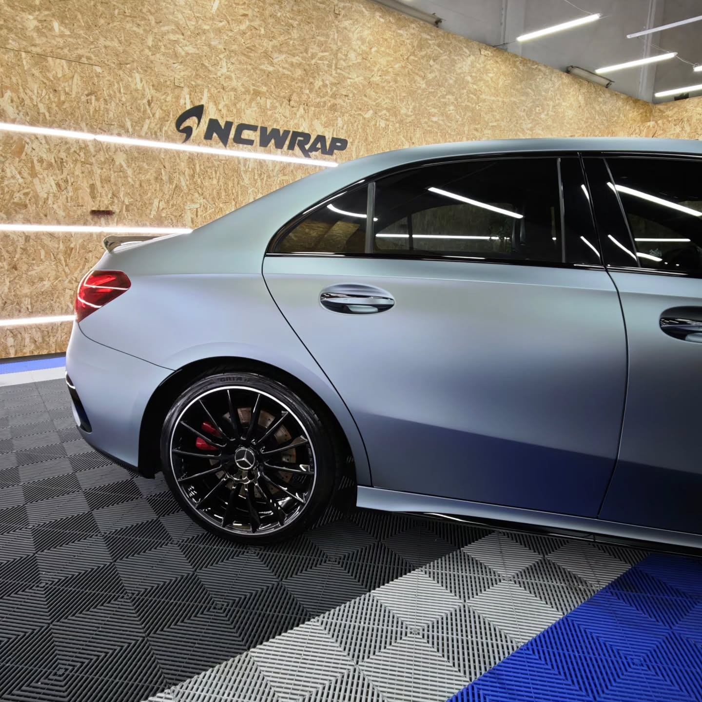 Ultra Matte Metallic Grey Blue Car Vinyl Wrap |Gray Blue Car Wrap PET