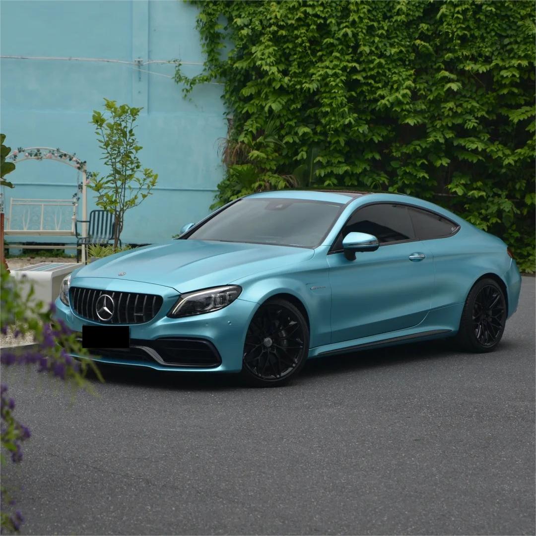 Matte Metallic Lake Blue Car Vinyl Wrap