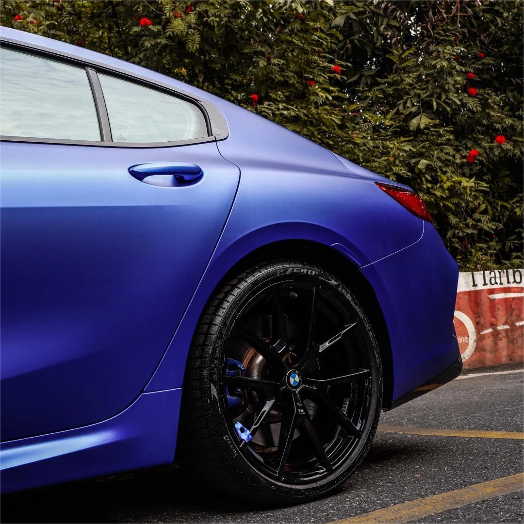 Matte Metallic Satin Blueberry Car Vinyl Wrap PET
