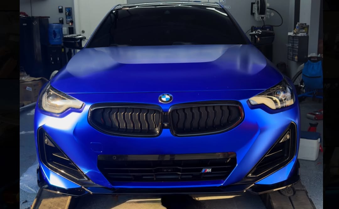 Matte Metallic Satin Blueberry Car Vinyl Wrap PET