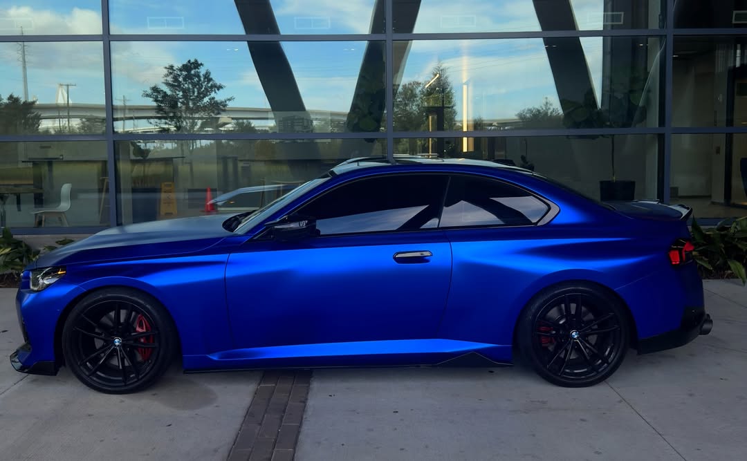 Matte Metallic Satin Blueberry Car Vinyl Wrap PET
