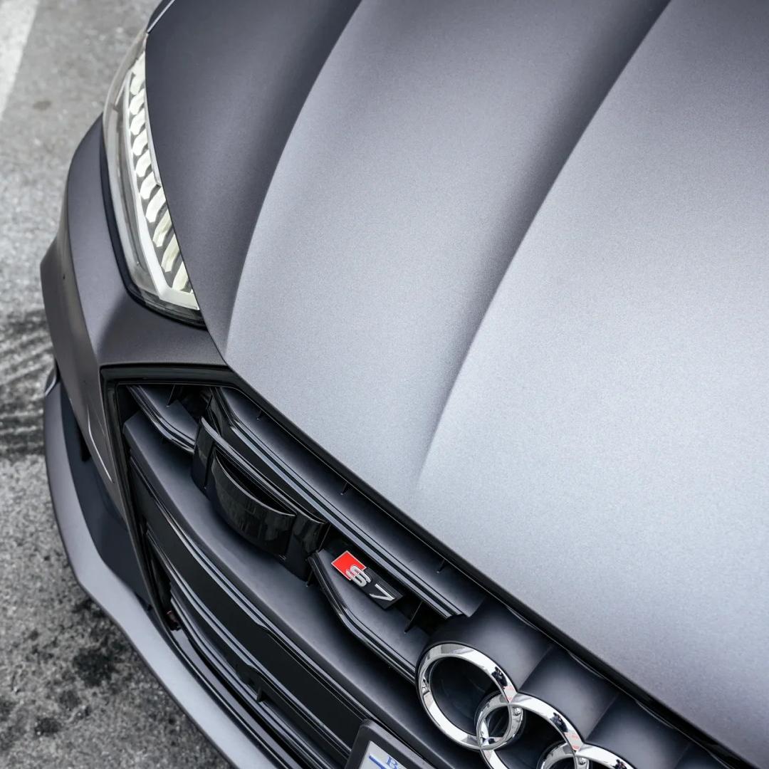 Matte Metallic Satin Gunmetal Grey Car Vinyl Wrap PET