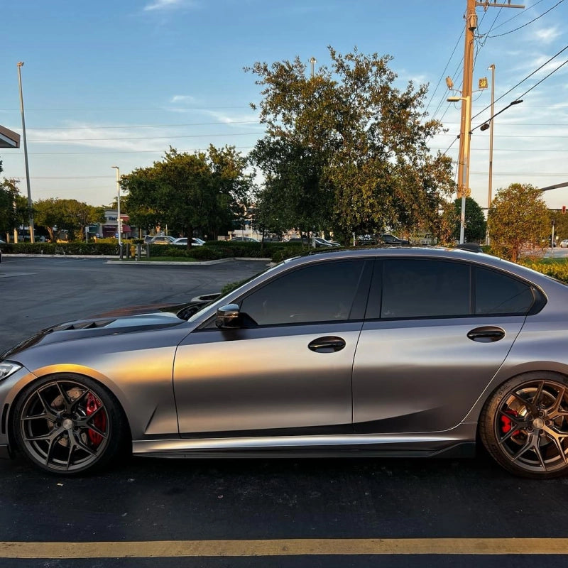 Matte Metallic Titanium Grey Car Vinyl Wrap PET