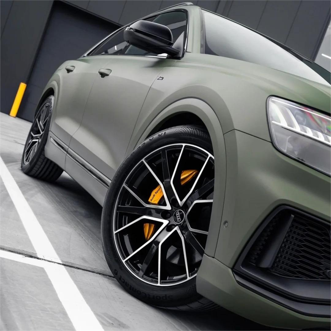 Matte Satin Ceramics Military Green Car Vinyl Wrap PET