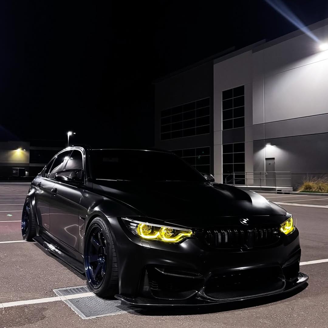 Matte Satin Black Ceramic Black Car Vinyl Wrap BMW PET