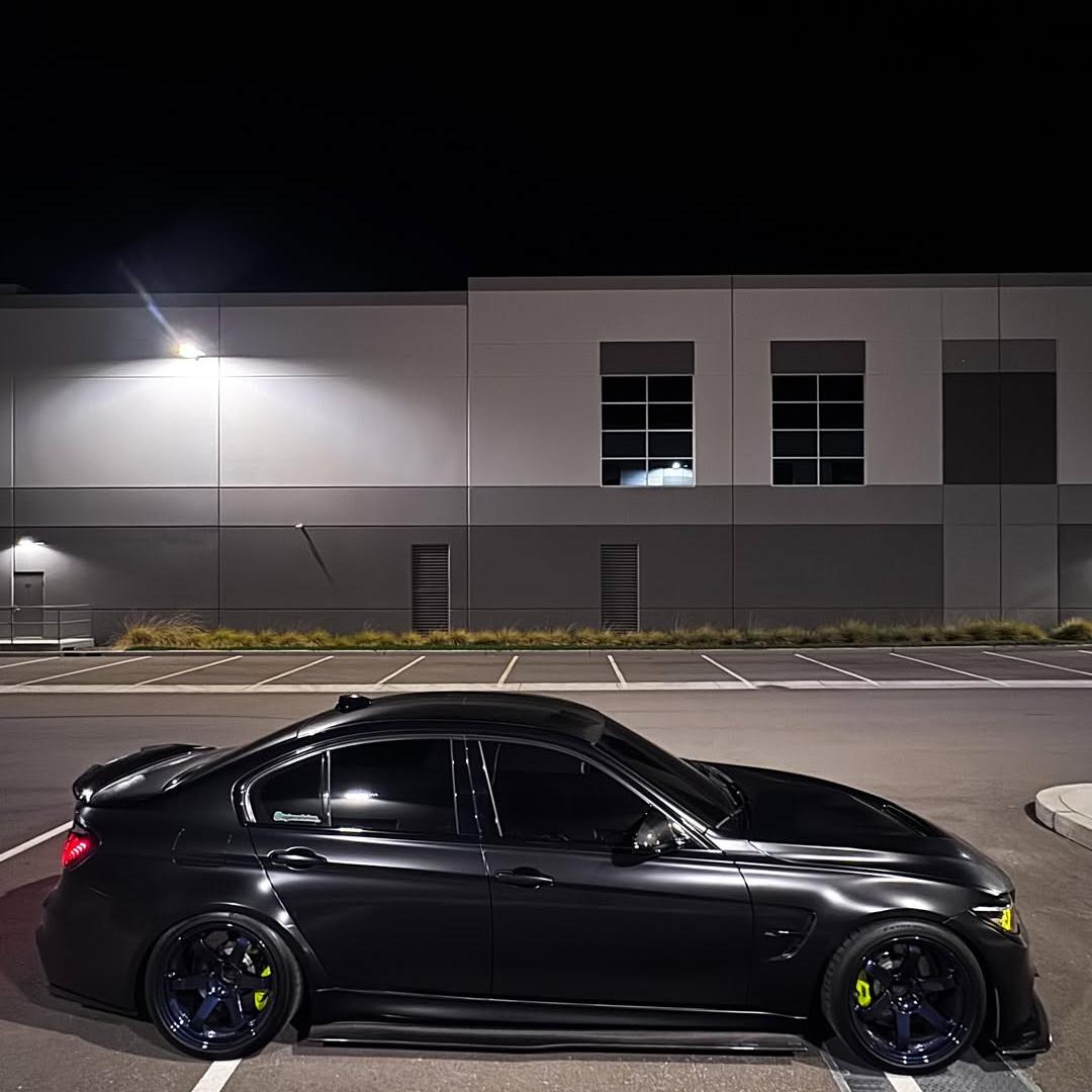 Matte Satin Black Ceramic Black Car Vinyl Wrap BMW PET