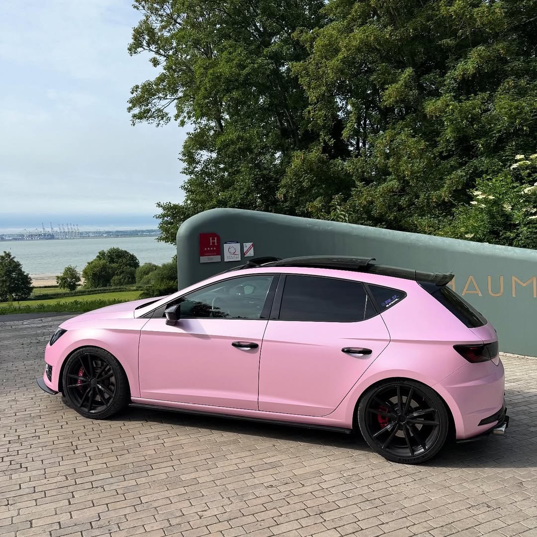 Matte Satin Bubblegum Pink Car Vinyl Wrap