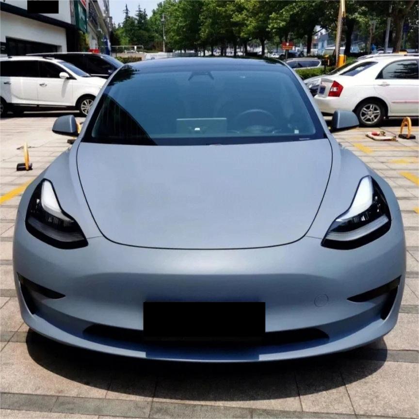 Matte Satin Cement Grey Car Vinyl Wrap