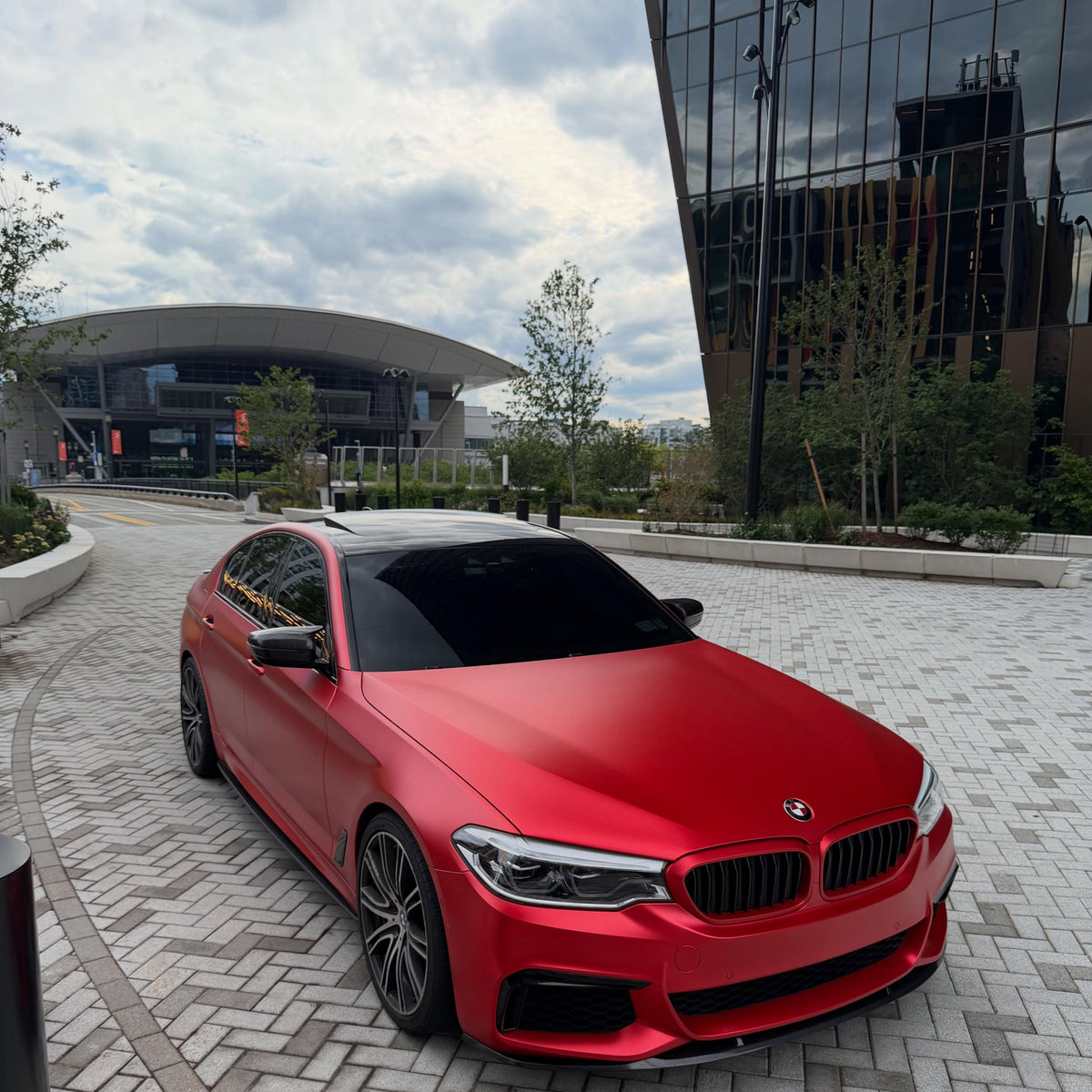 Matte Satin Red Ceramics Red Car Vinyl Wrap PET