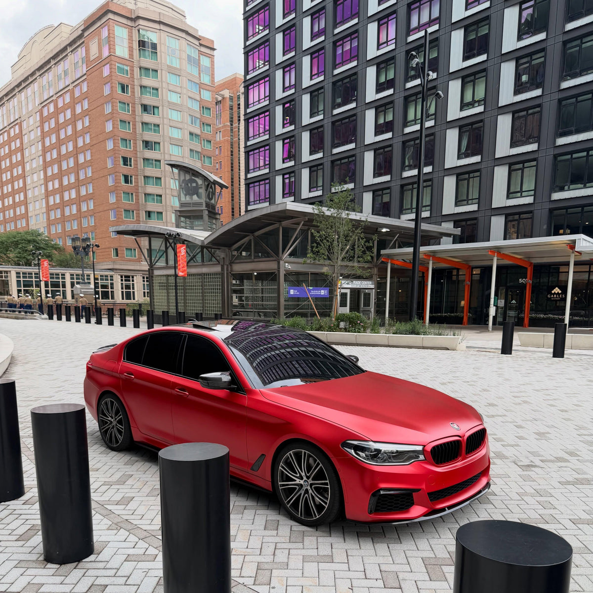 Matte Satin Red Ceramics Red Car Vinyl Wrap PET