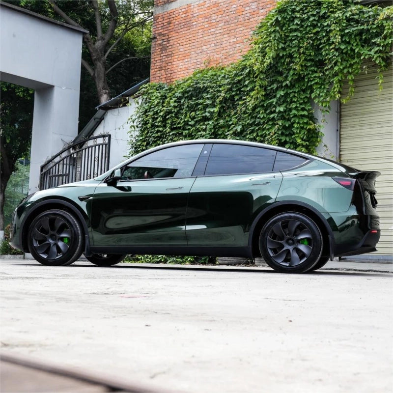Glossy Paint Metalic Midnight Green Car Vinyl Wrap PET