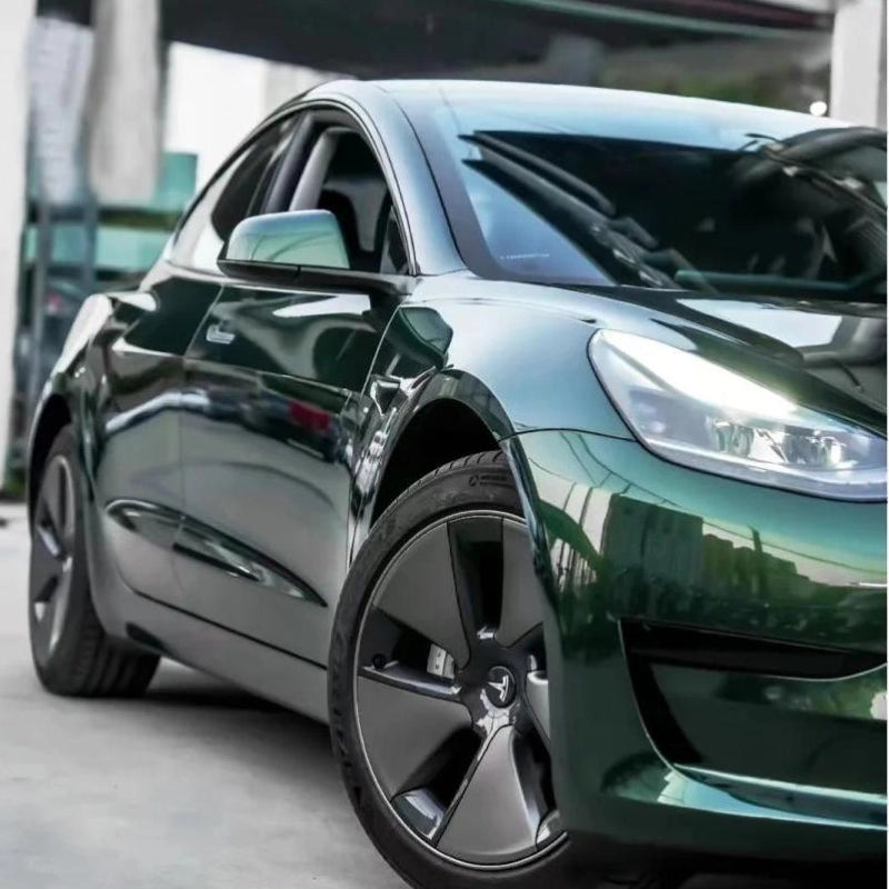 Glossy Paint Metalic Midnight Green Car Vinyl Wrap PET