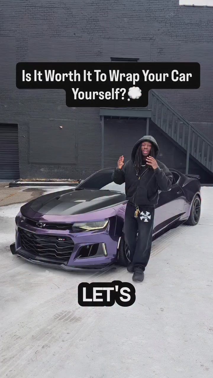 Gloss Metallic Galaxy Purple Car Vinyl Wrap PET