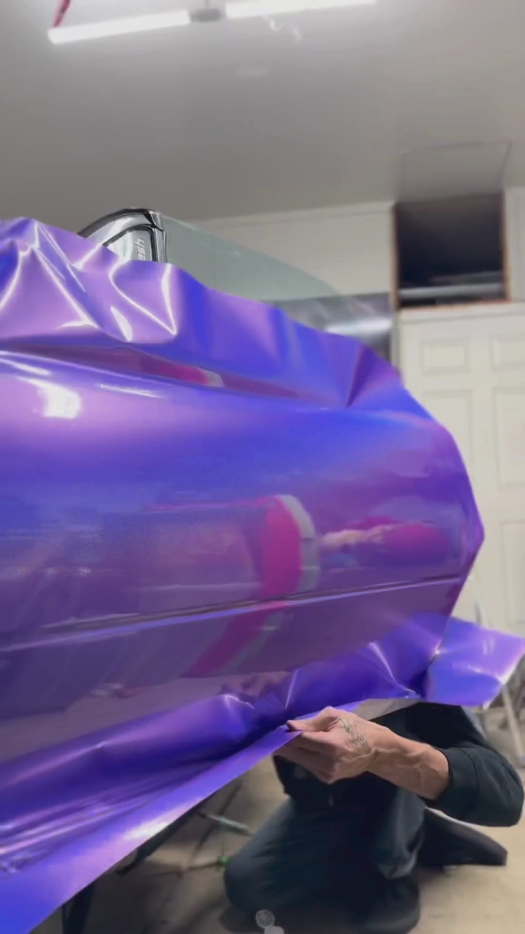 Gloss Metallic Rainbow Laser Purple Light Purple Car Vinyl Wrap