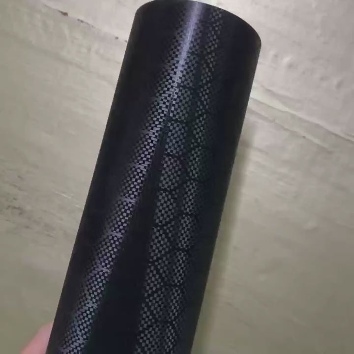 PET Matte Beehive Carbon Fiber Black Car Vinyl Wrap